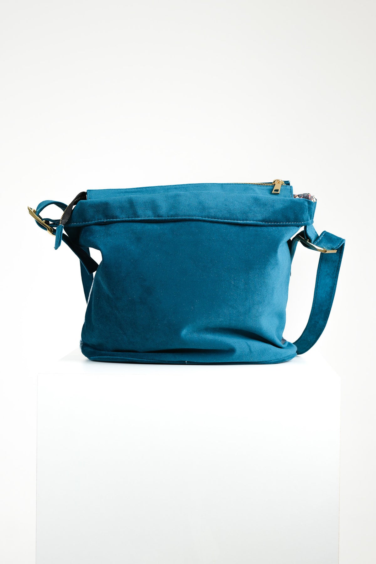 Fibbiona Azzurro Broccato