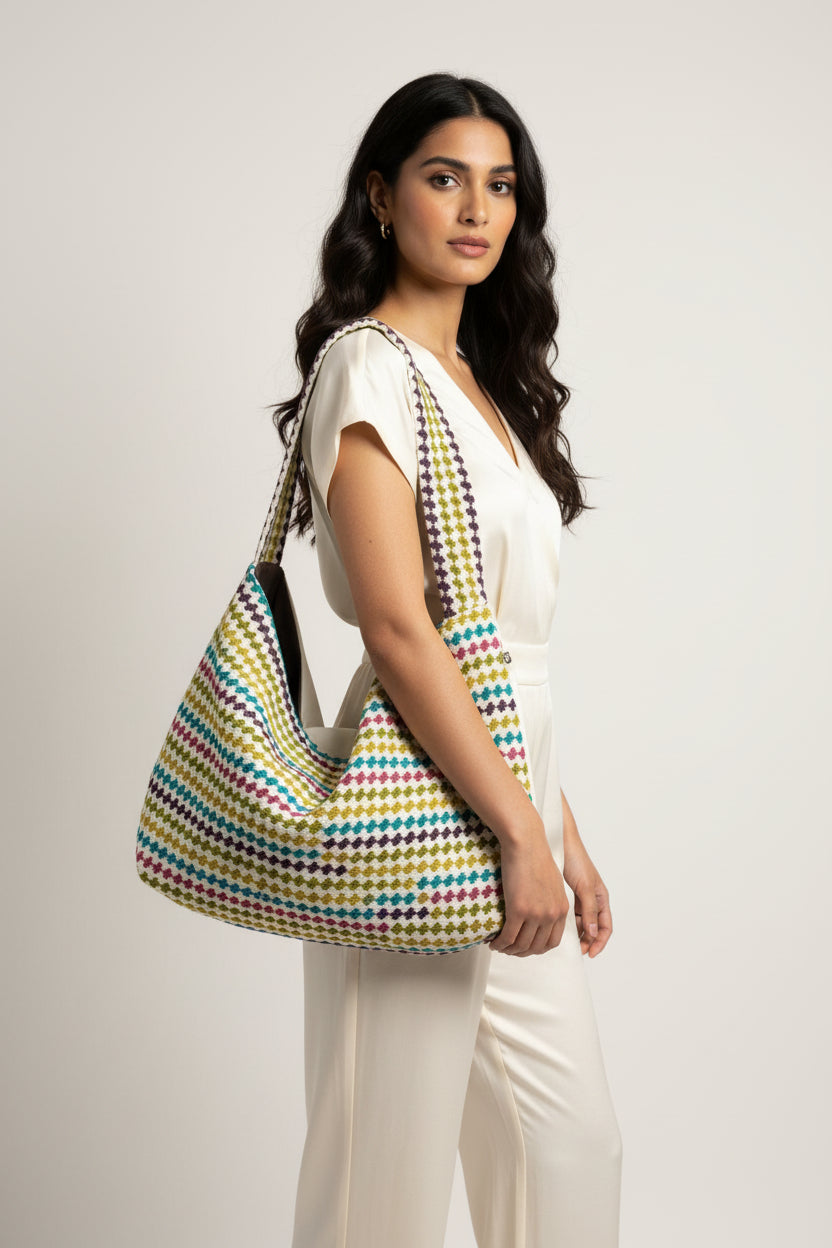 Maxi Bag Pallino Bianco