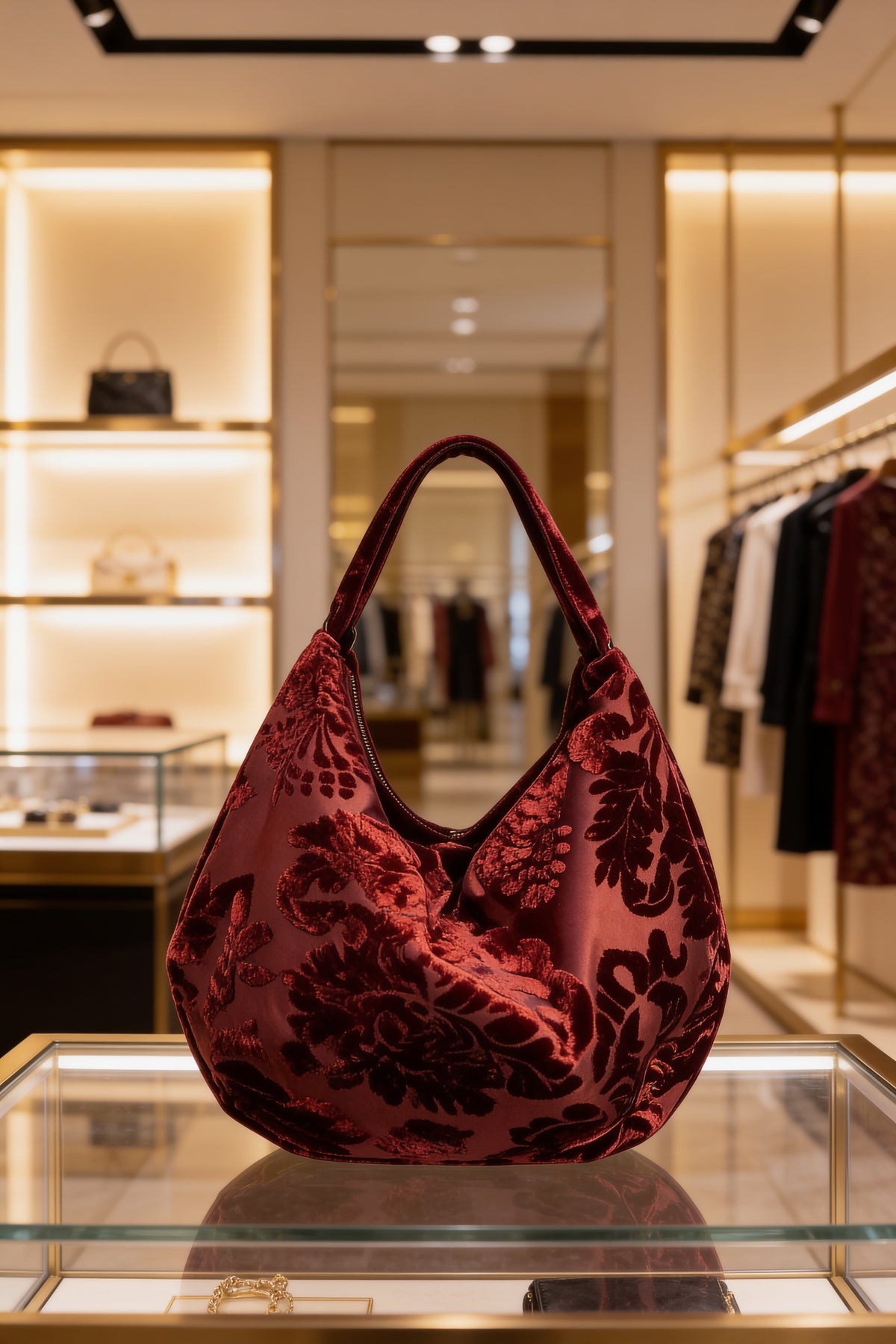 MaxiBag Broccato Rosso