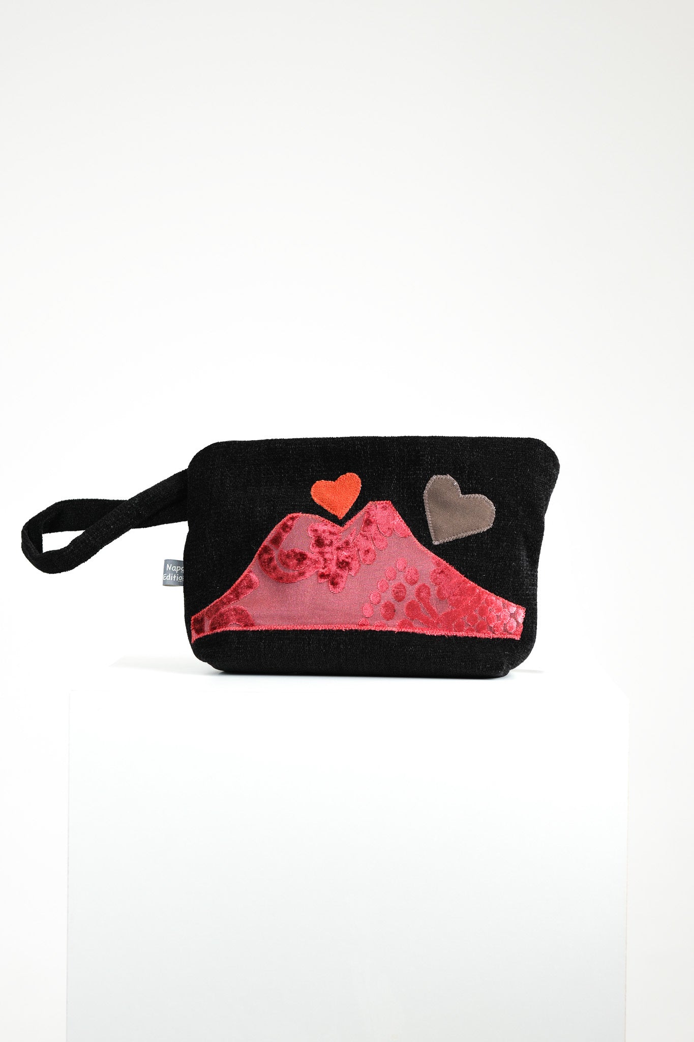 Pochette vesuvio con dettaglio rosso