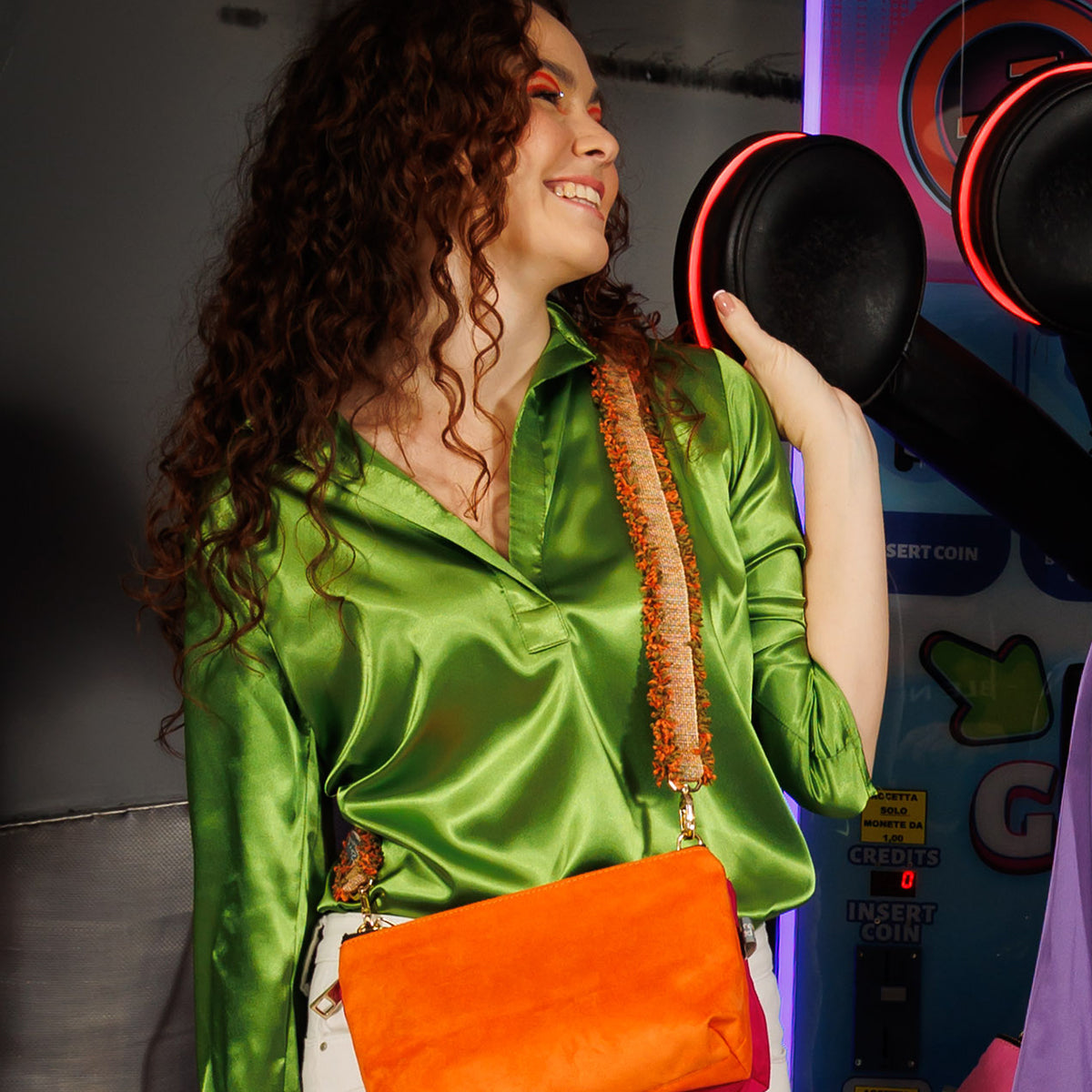 Camicia colletto verde