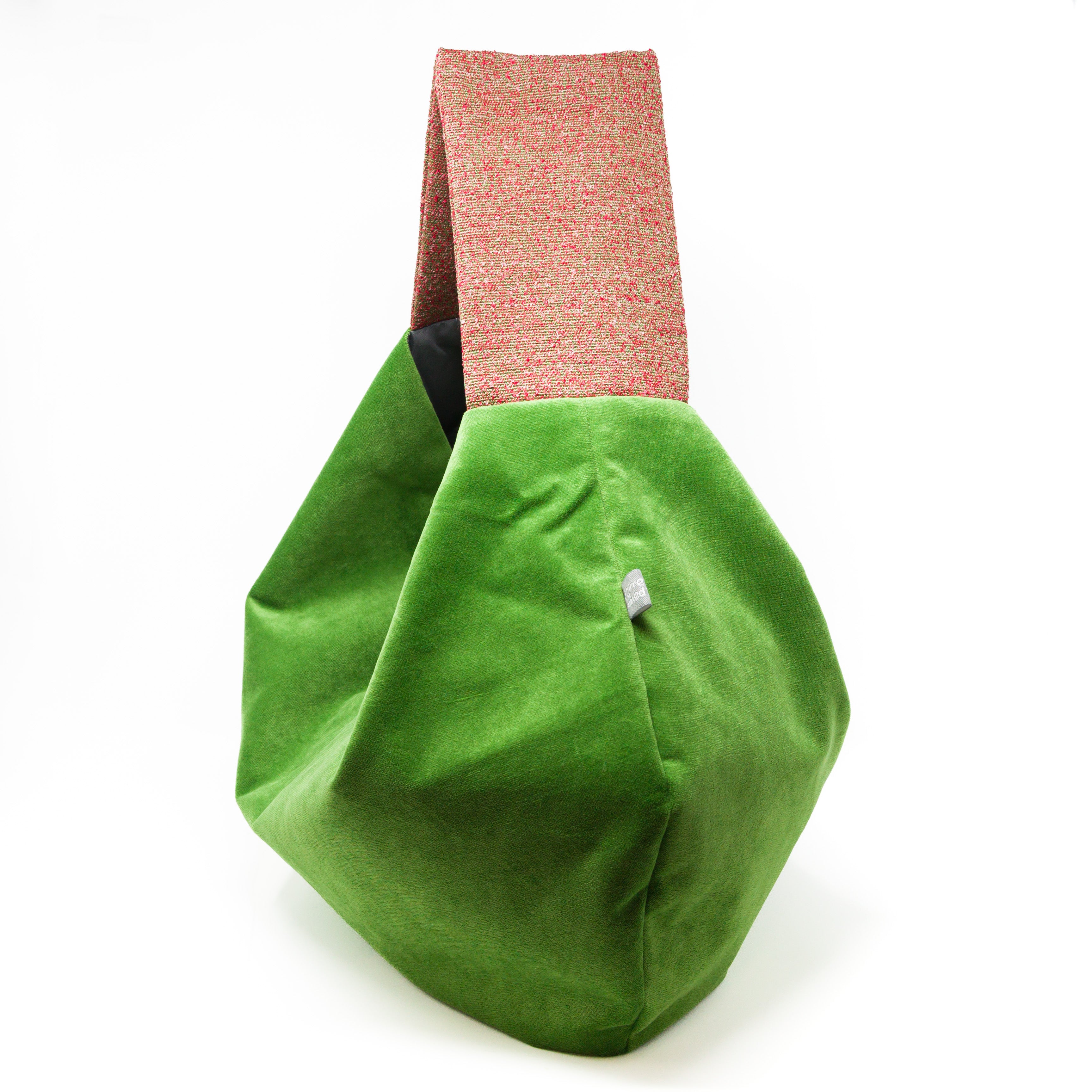 Maxi Bag Velluto Verde Gazania Bouquet