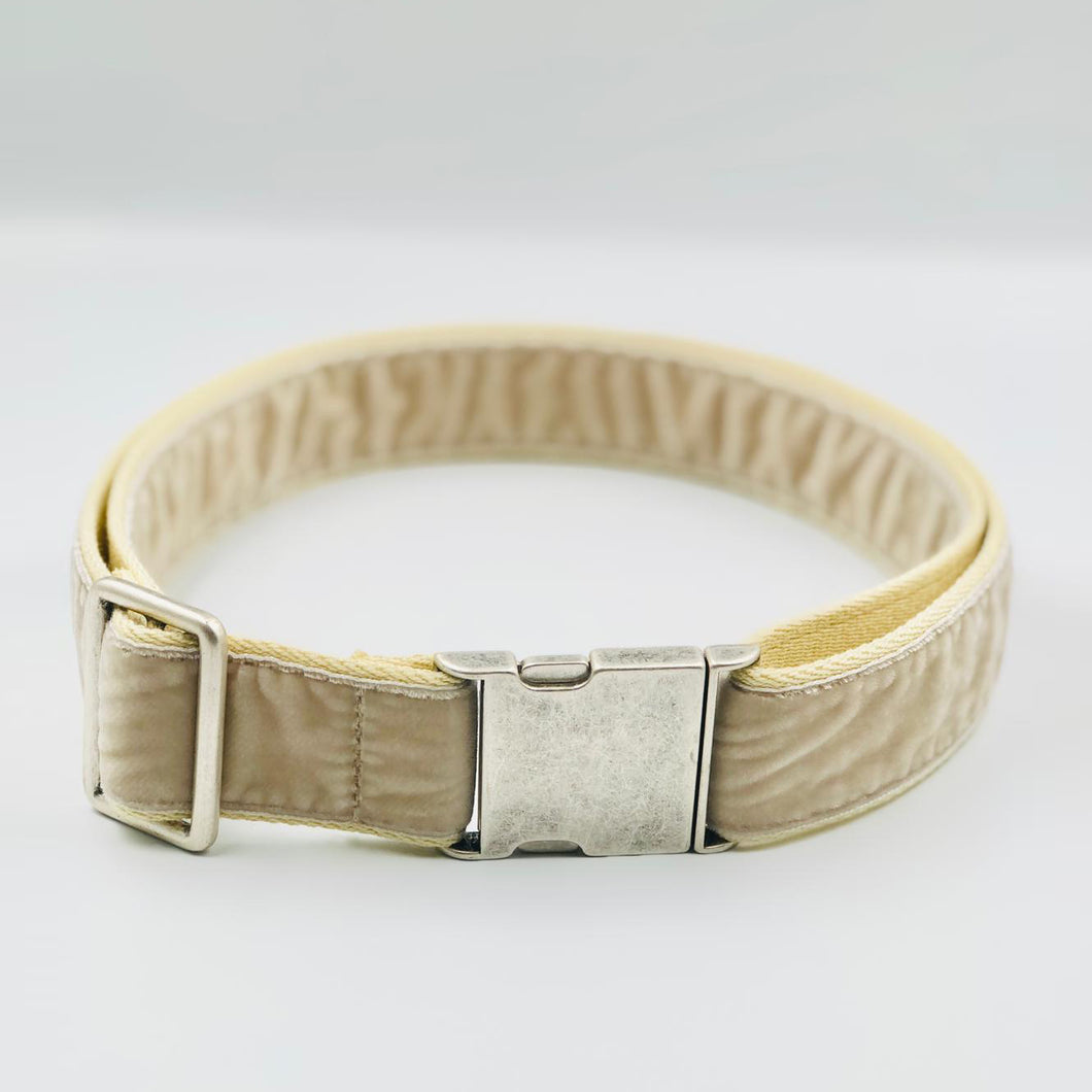 Cintura velluto regolabile beige